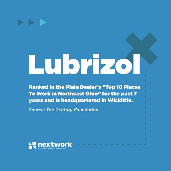 NextWorkNEO's tweet photo. Proud to have Lubrizol as one of our #NextWorkNEO partners offering high wages, excellent benefits, job security, and growth opportunities. https://t.co/X3u6VlExMk