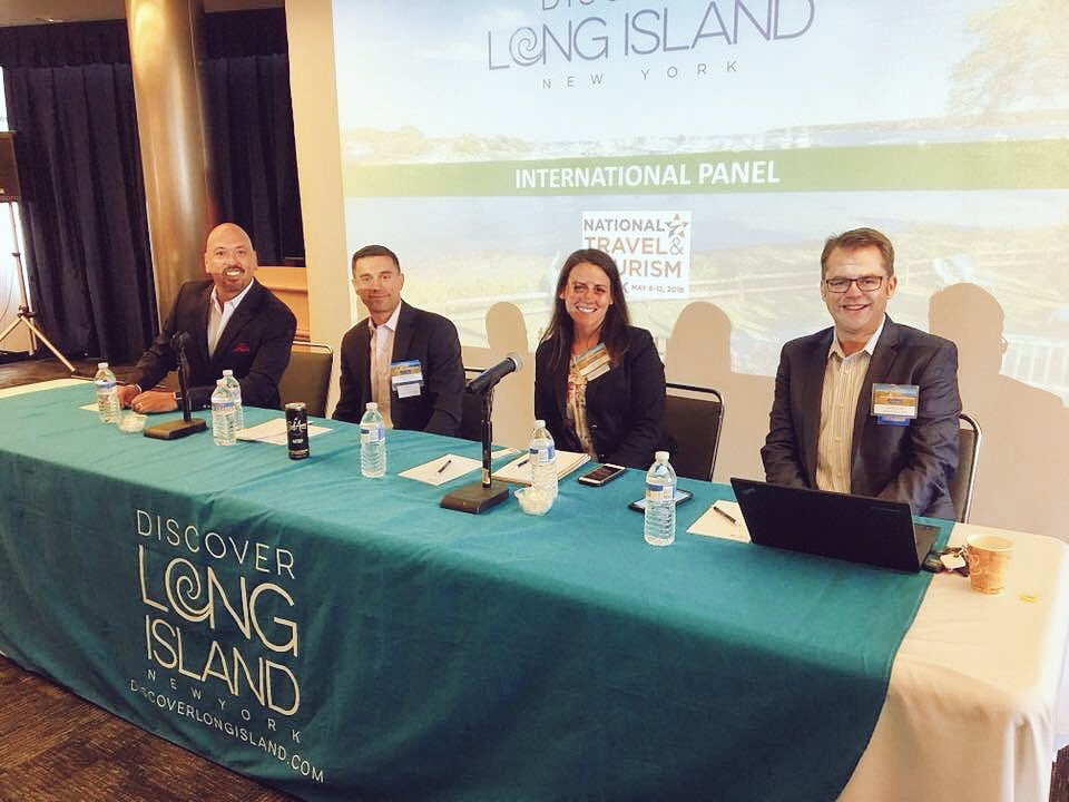 ALONMarketing's tweet photo. Another nice photo from the Discover Long Island Tourism Symposium-International Panel. #NTTW18 https://t.co/IiA2k4to9f