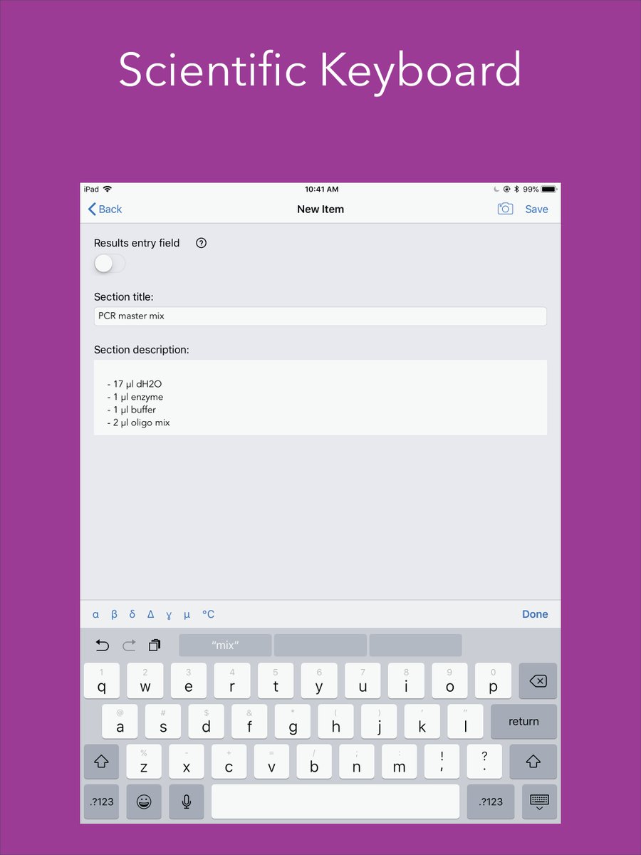 A lab notebook app that is easy to use and works offline and online: itunes.apple.com/us/app/lablog/…