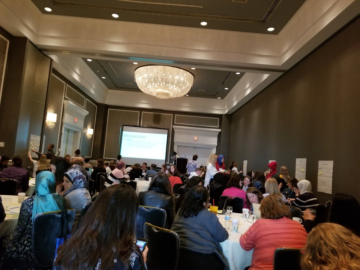 MrsMapleMitten's tweet photo. Full house up in here. What a diverse and interesting group! #mabe2018 #thankateacher #teacherlife #urbaneddu #thankful https://t.co/TL8BAfOBdo