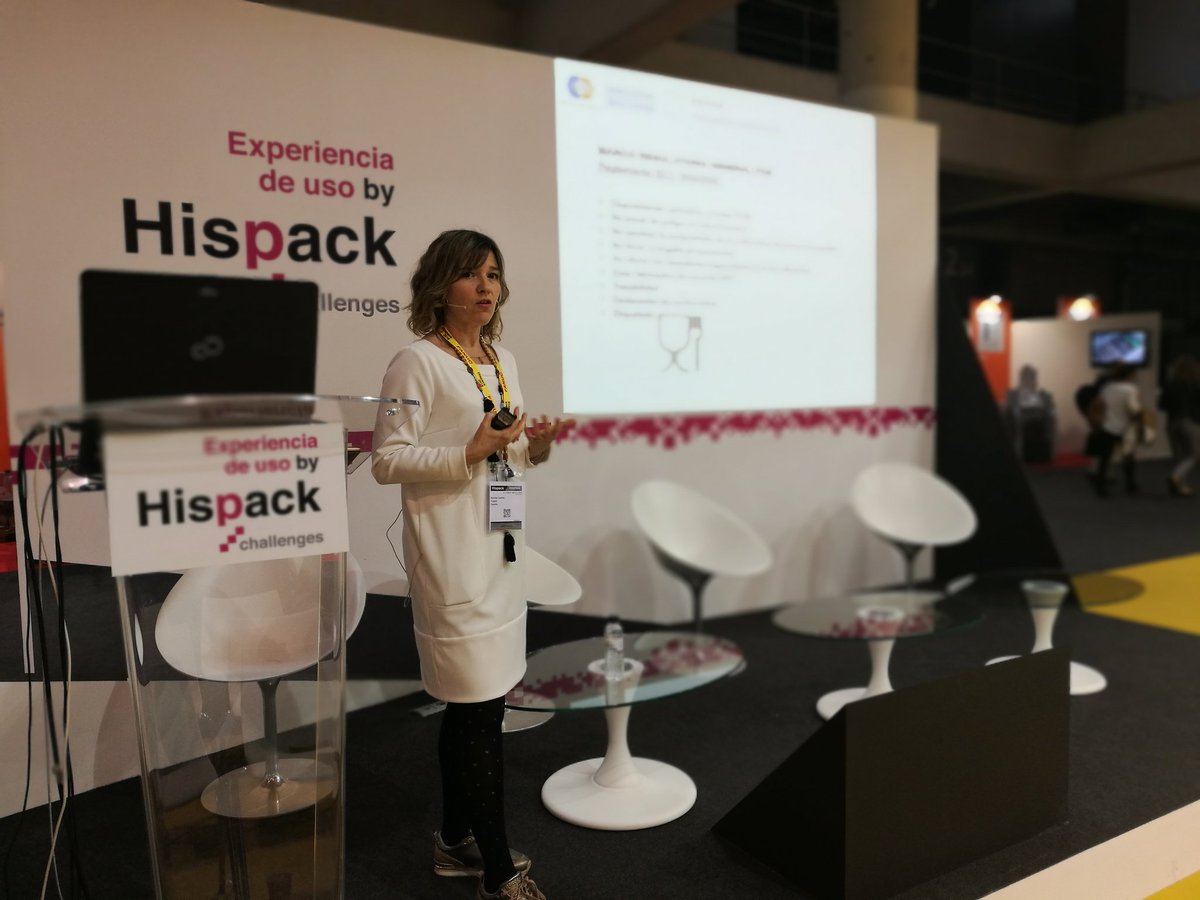 Hispackbcn's tweet photo. Montse Castillo, Directora Técnica de RepaQ Packaging Consulting, en la conferencia 'Aspectos reguladores del envase alimentario' en #PackagingExperience. #Hispack18 @IQSExecutive https://t.co/nzClVQrywj