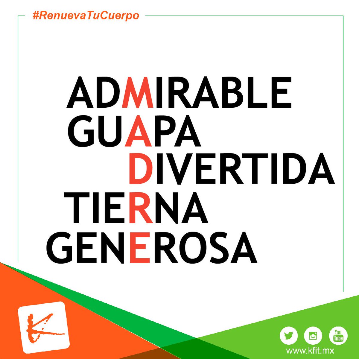 ¡Porque ellas son lo más importante, muchas felicidades les desea Kfit! 🤱🏻💐🌸🌼🌻🌷
#DiaDeLaMadre #renuevatucuerpo #kfit
kfit.mx