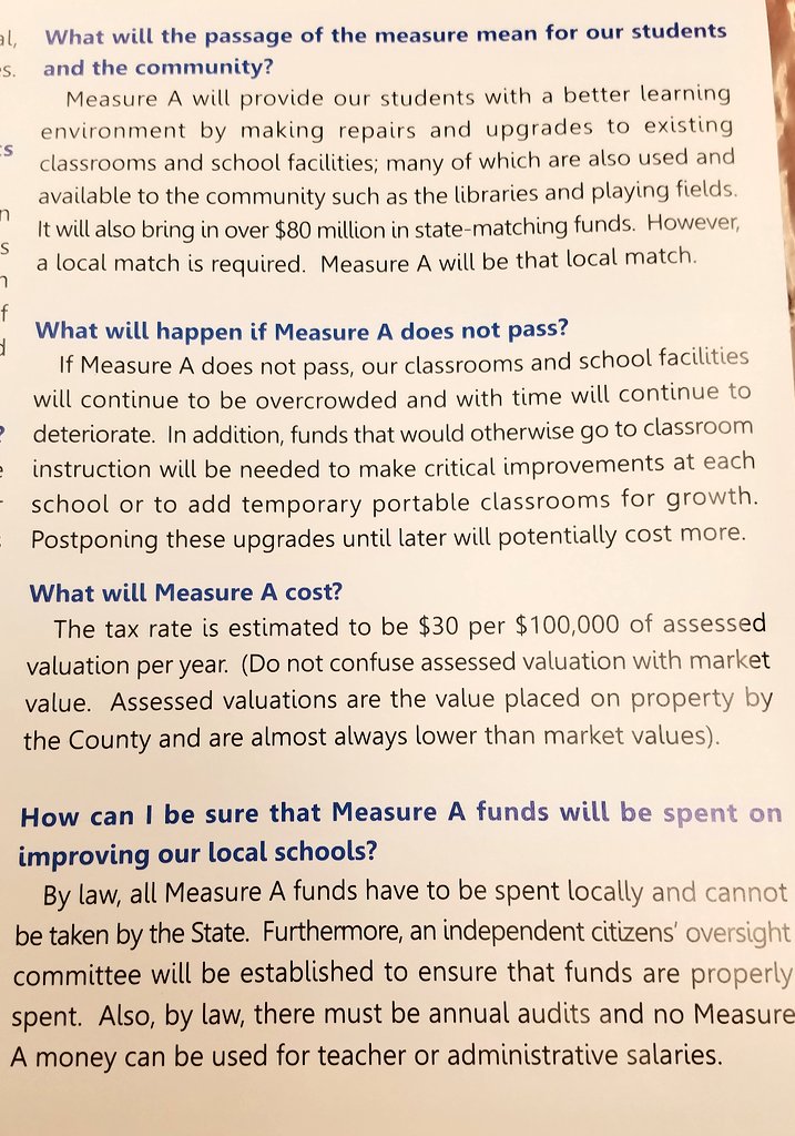 Facts on Measure A