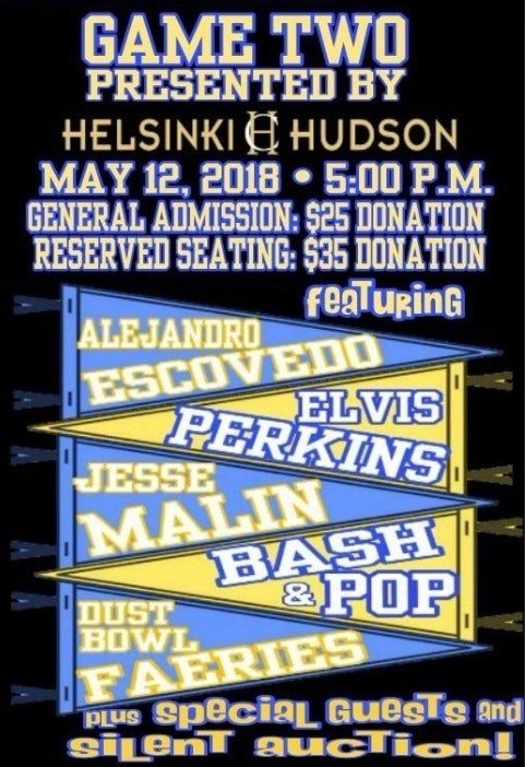 HelsinkiHudson's tweet photo. Sat, May 12 7PM | Safe at Home | A benefit show for Hudson Little League featuring: Alejandro Escovedo, Bash and Pop, Elvis Perkins, The Dustbowl Faeries & Jesse Malin https://t.co/bl9spW3Tj0 #littleleague #elvisperkins #dustbowlfaeries #bashandpop #jessemalin #alejandroescovedo https://t.co/mjDoEmXmpt