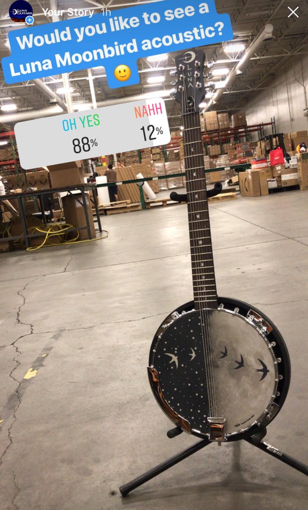 lunaguitars's tweet photo. #Poll: Would you like to see a Luna Moonbird Acoustic Guitar? 🙂 https://t.co/VWy4pztCBG