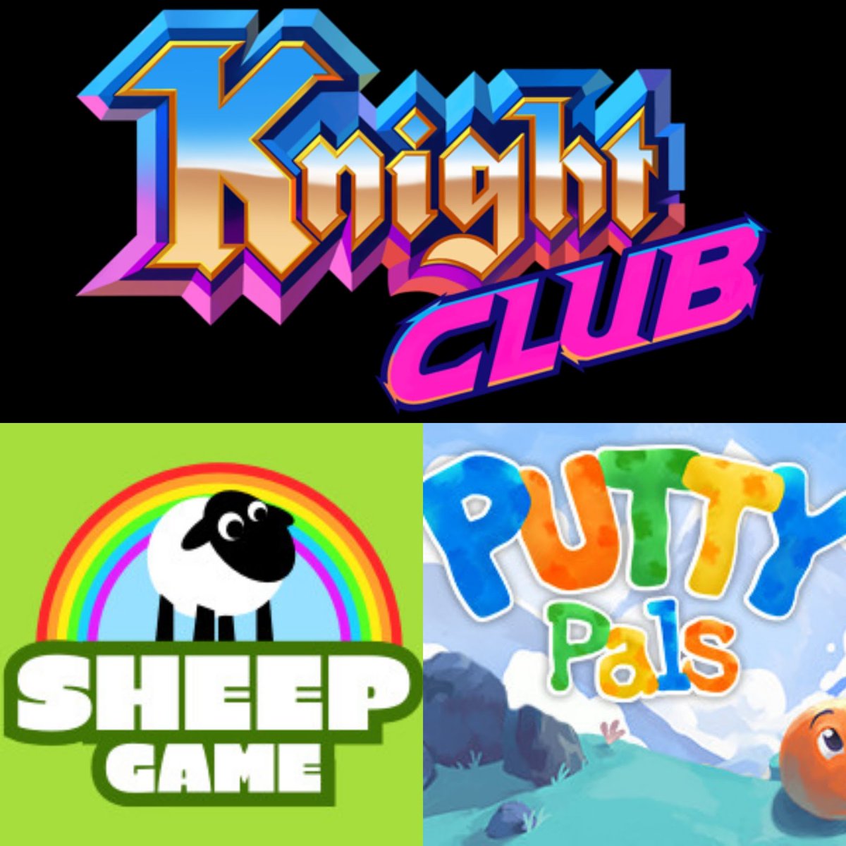 PotionsPixels's tweet photo. Check out some of the #indiegames we are featuring at our event tonight!
#KnightClub - @GutterArcade
@sheepgame
#PuttyPals - @HarmoniousGames
#POTIONSANDPIXELS #indiegame #videogames #localmultiplayer #couchmultiplayer #games #gaming #indiedev #indiegamedev #gamedev https://t.co/XKIsorDgEB