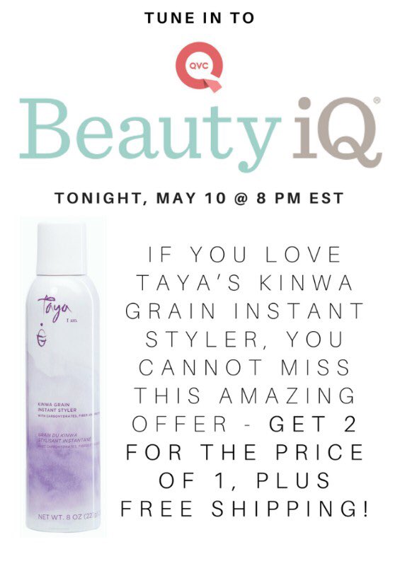 TayaBeauty's tweet photo. Tune in Tonight at 8PM to @QVC’s @BeautyiQ 📺 #tayabeauty #beauty #hairproducts #hair #greenbeauty #beautyproducts #beautycare #shoppingonline #shopqvc #qvc https://t.co/ratcGtt4Wx