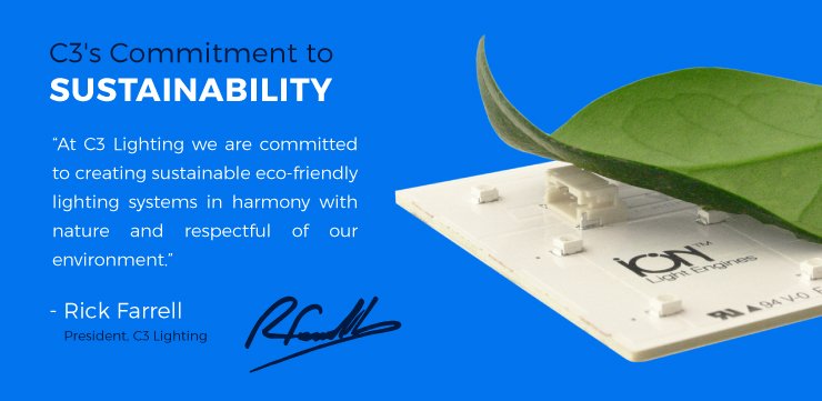 C3_Lighting's tweet photo. At C3 Lighting, we have a true commitment to sustainability. Our philosophy is to have manufacturing principles, that assume responsibility and respect for our environment. #C3Lighting #sustainability #Lighting https://t.co/8kJqhPsFGI