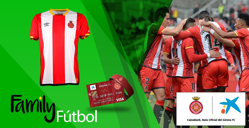 Guanya un regal que passarà a la història del Girona FC: una samarreta oficial signada per jugadors de la plantilla 17/18. Ets titular d’una targeta VISA Girona FC de CaixaBank? Participa-hi! Si encara no ho ets, fes-te-la i entra en el sorteig. 

a.cstmapp.com/p/25419?lc=cat