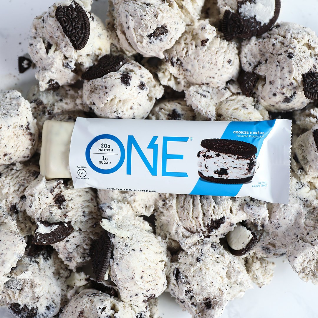 ONE1Brands's tweet photo. Don't eat cookies & creme by the pint... eat it by the bar! #EnjoyONE #YouveFoundtheONE https://t.co/XUSkxNUPlA