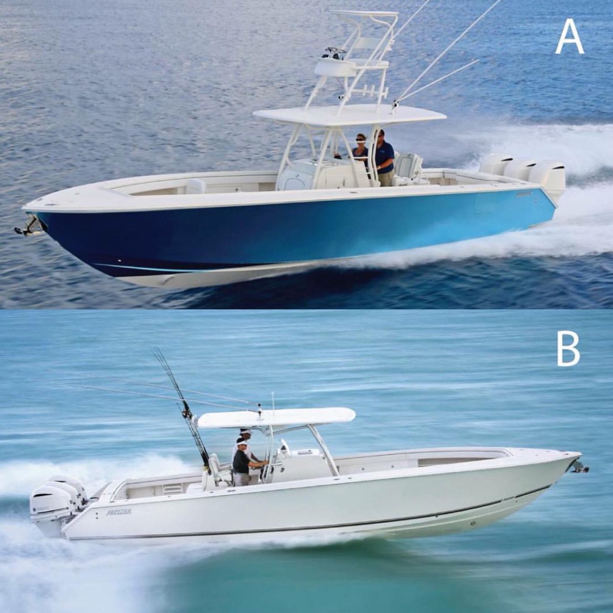 #Repost from our good friends <a href="/capeyachts/">capeyachts</a>!
・・・
#OTWW | Look good, feel good, boat good. Are you a flashy boater or more classic and conservative? Let us know in the comments which hull color Jupiter you would prefer for your boat #onthewater.
.
.
#jupitermarine #jupiterboats