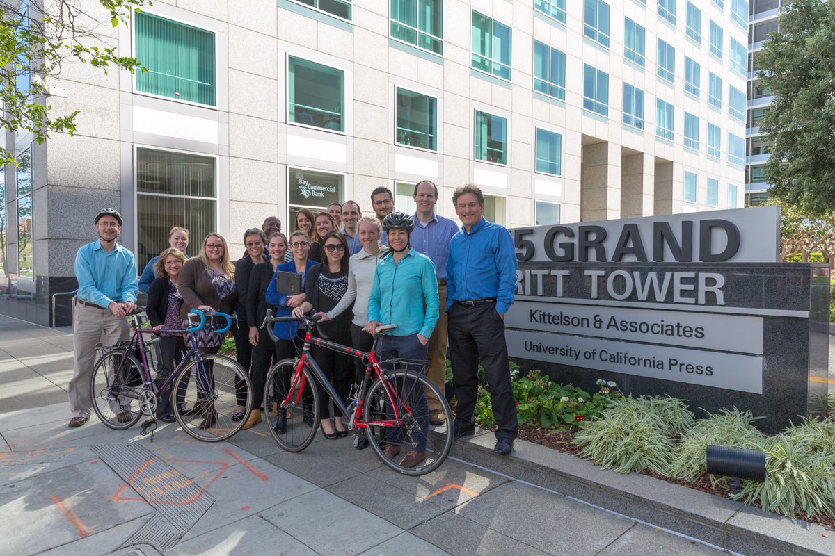 kittelson's tweet photo. We look forward to #BikeToWorkDay each and every year! Here's a throwback to our #BTWD2016 in Oakland! https://t.co/wzf4zWL5Nk
