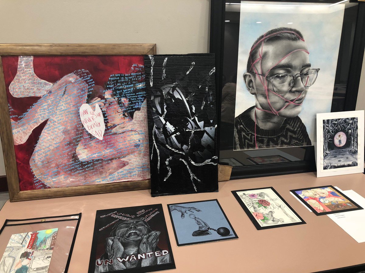 FSSAIndiana's tweet image. In honor of Children&apos;s Mental Health Awareness Day 2018, here are some of the other outstanding entries in our &quot;Your Mental Health Matters&quot; high school art competition. We thank these students for opening a dialogue about this important subject.