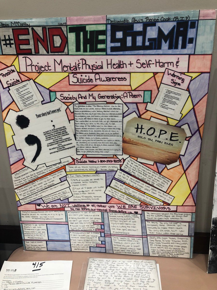 FSSAIndiana's tweet image. In honor of Children&apos;s Mental Health Awareness Day 2018, here are some of the other outstanding entries in our &quot;Your Mental Health Matters&quot; high school art competition. We thank these students for opening a dialogue about this important subject.