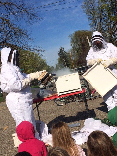 CHARGERSDE's tweet photo. What is the BUZZ around Dassel Elementary? Kindergarten got to learn all about Beekeeping from our Sue Cron.  Great Job to all involved. #WErDC #DasselRocks https://t.co/szfv3gz7LU