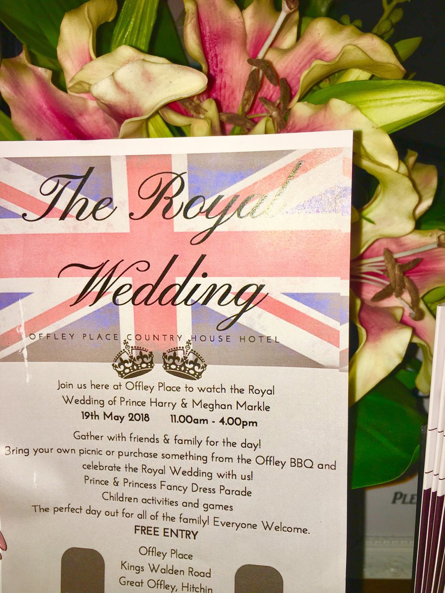 GeorgeAtBaldock's tweet photo. @OffleyPlace is hosting a Royal Wedding Funday on the 19th May! 👰🏻🤵🏼Bring a picnic, or try the BBQ and dress up as your favourite Prince or Princess! 👑 There will be games and activities for the children aswell as a cocktail bar for adults🍹- see you there! 🎉 https://t.co/D30aqVXsBl