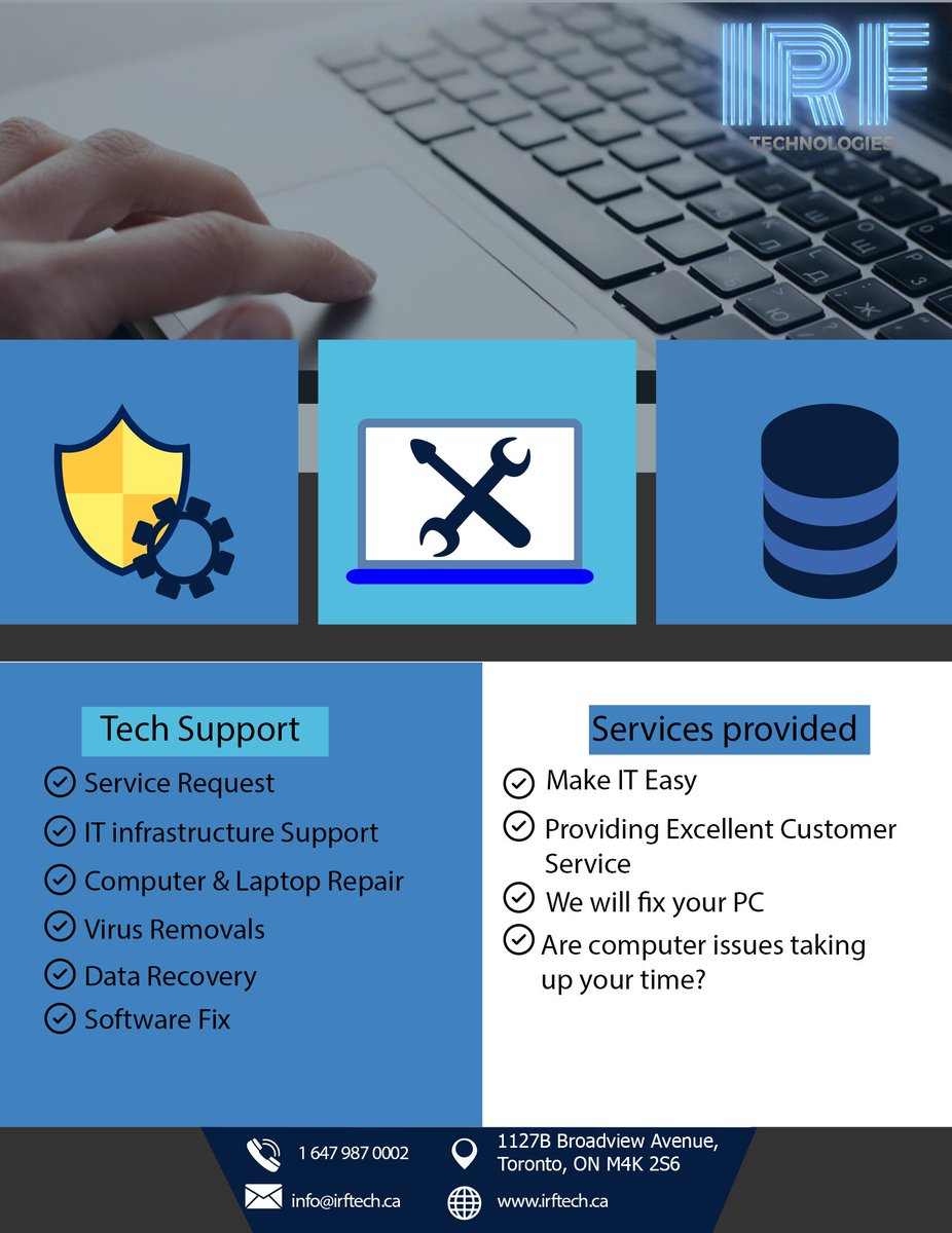 infouser786's tweet photo. Reliable,affordable and on demand tech support IRF Technologies
#itsupport#irftech#helpdesk#24/7#residentialservices#customerservice#fixyourpc#CallNow#Toronto#techsupport. https://t.co/qv5CPsejAT
