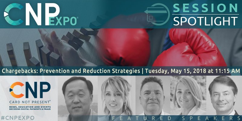 CardNotPresent's tweet photo. [session spotlight] Chargebacks: Prevention and Reduction Strategies https://t.co/pMYA5xOWHy Tuesday May 15 at 11:15AM #CNPEXPO @PwC @Chargebacks911 @Monica_Eaton @priceline @FinishLine @trustvesta #chargebacks #friendlyfraud #cnpfraud #preventchargebacks #creditcard #chargeback https://t.co/1H4F1HWDZ9
