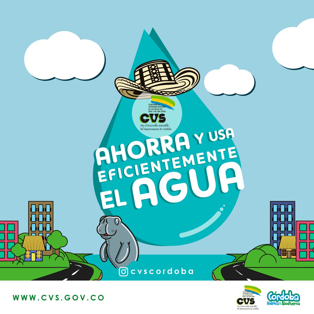 CorporacionCVS's tweet photo. CAR CVS te invita a que hagas uso eficiente del agua. Siempre hay una forma de cuidar el agua. ¿Cuál es la tuya? #córdobahídricaybiodiversa #ahorrayusaeficientementeelagua #cuidaelagua #cuidaelplaneta #cuidemosnuestroplaneta #YTuComoCuidasElAgua? https://t.co/sj30yZrl6V
