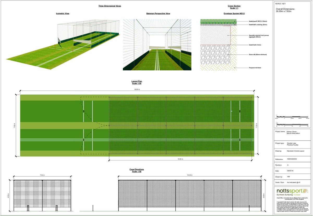 HolmerGreenCC's tweet photo. Cannot wait for @NSCricketSouth &amp; @SCSlatter to install this incredible new facility at @HGSA_ &amp; @HolmerGreenCC. This will be a game-changer in the quality of coaching we are able to offer our junior section &amp; adults! Thanks to all those who made this possible! #OneClub #buzzing https://t.co/yYc2g1s3Lo