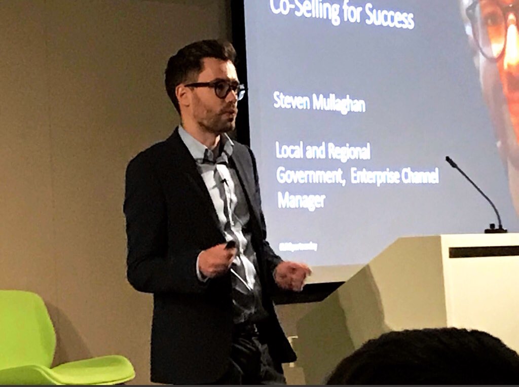 StevenMullaghan's tweet photo. Enjoyed playing the role of co-host and presenter at @MicrosoftUK #LRGPartnerDay today, holding the fort for @ellenmaike @hzaum @msukingov #LocalGov #CityNext #CoSell https://t.co/uURaoAgRXd