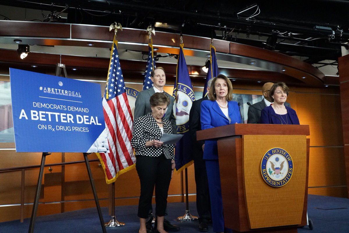 House & Senate Democrats come together to discuss their plan to give Americans #ABetterDeal on prescription drug prices