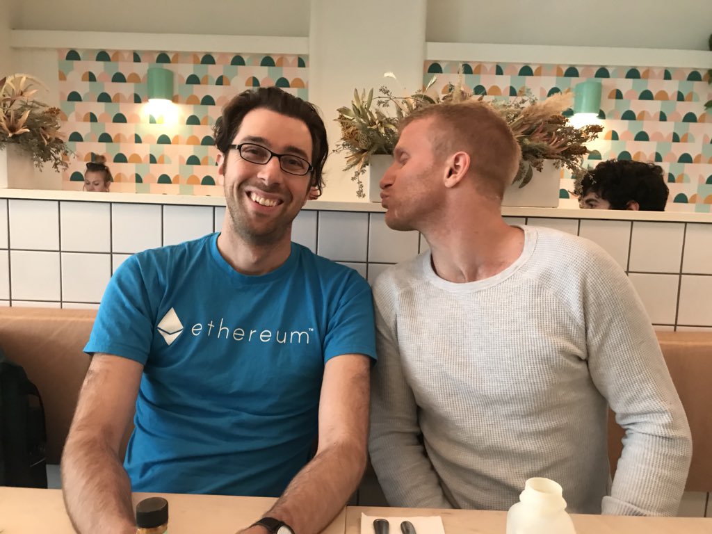 AsherT's tweet photo. Brooklyn running a 2-4-1 brunch special today: order one @lrettig and get a free side of @ricburton ! https://t.co/HgvT3VFXoS