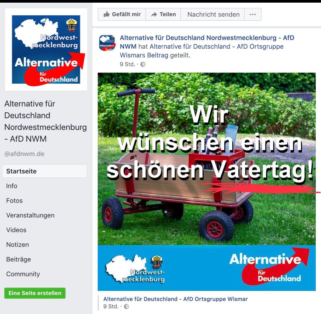 Komminezuspadt's tweet photo. Die #AfD verhöhnt offensichtlich die Werte unseres christlichen Abendlandes und benennt #ChristiHimmelfahrt in „#Vatertag“ um...
Was kommt als nächstes?
#Weihnachten als „Rotmantelfest“, #Ostern als #Hasenfest?
😱 https://t.co/UWfCzYllhc