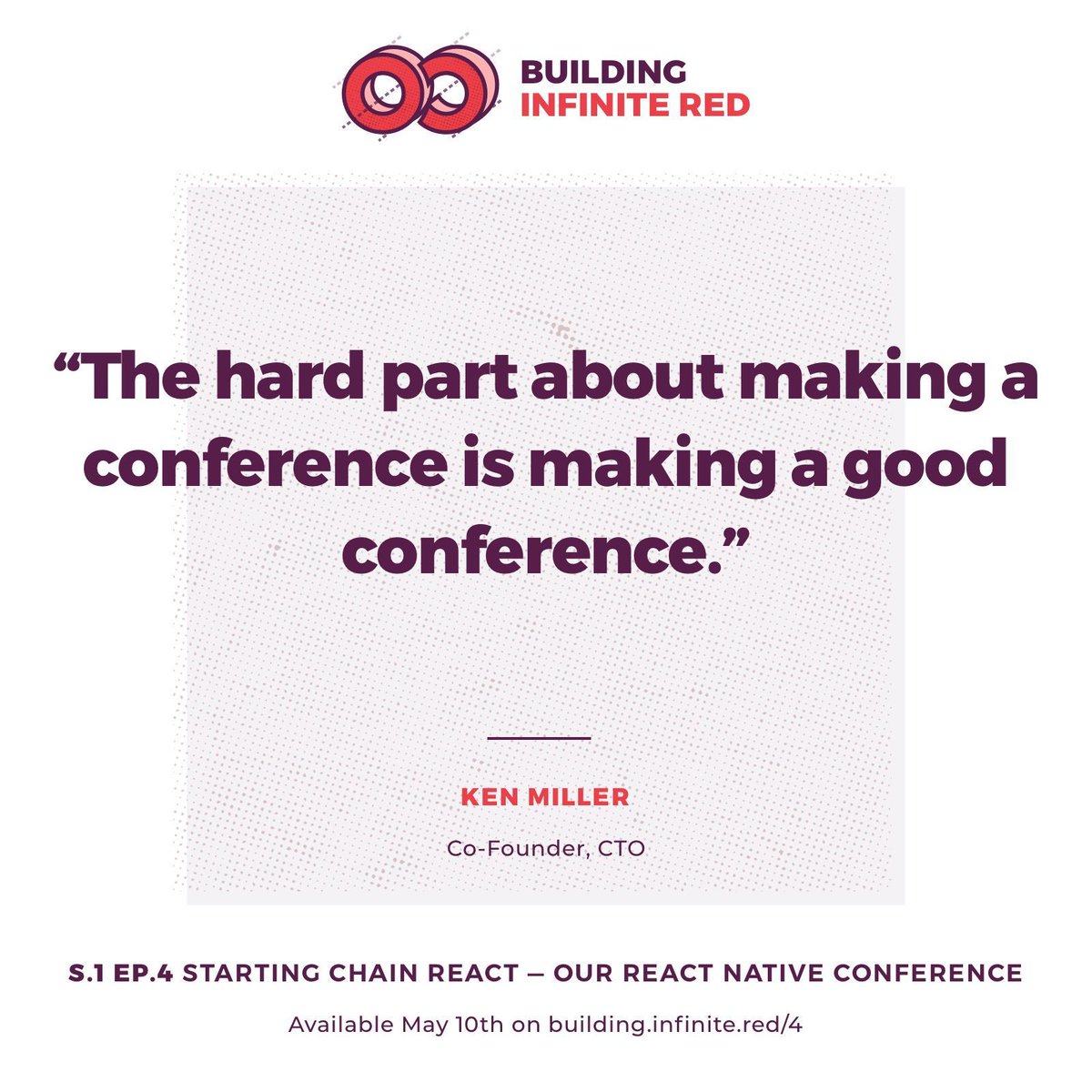 ChainReactConf's tweet image. It all started with a tweet, but a lot more went into creating the first #ChainReactConf. Tune in to the new #podcast by @infinite_red to find out why we decided to create our own conference & how we did it: building.infinite.red/4
p.s. keep an ear out for a coupon code  😉
