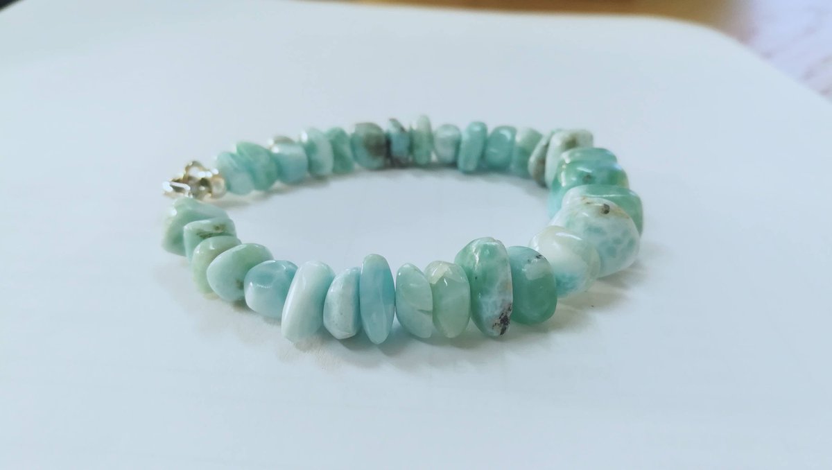 DRLounge's tweet photo. Excited to share the latest addition to my #etsy shop: Larimar bracelet Seafoam Caribbean bracelet Simple and minimalist fashion jewelry https://t.co/xamCqNGV81 #jewelry #bracelet #larimarbracelet #larimar #etsyweddings #weddings #bridalweek #bluesky #giftsforher https://t.co/bGJuiSMyLI