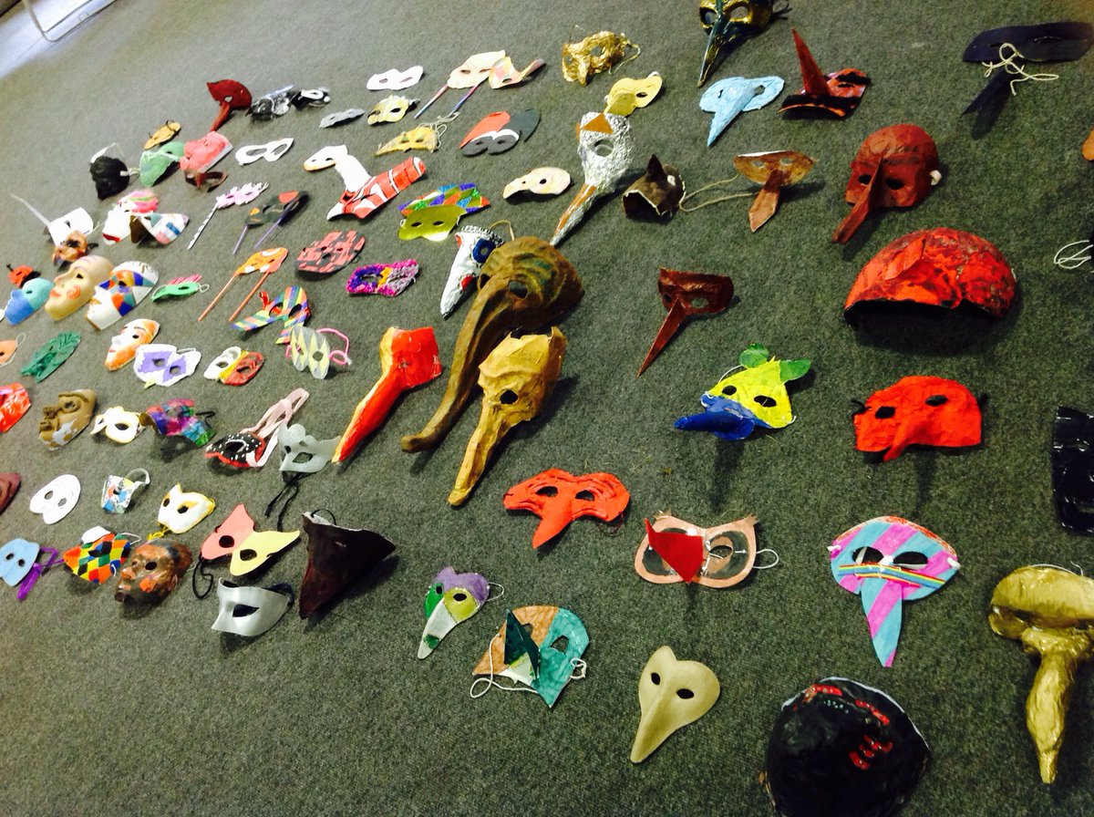 TTAParts's tweet photo. Some of the many amazing Commedia masks our students have created. 🎭👺🇮🇹#commediadell'arte https://t.co/4BUaG5fhGg