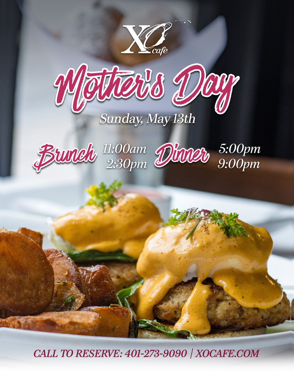 Have you made your Mother's Day reservation yet?! Give us a call and make yours today! 401-273-9090 #XoCafe #MothersDay #Brunch #PVD