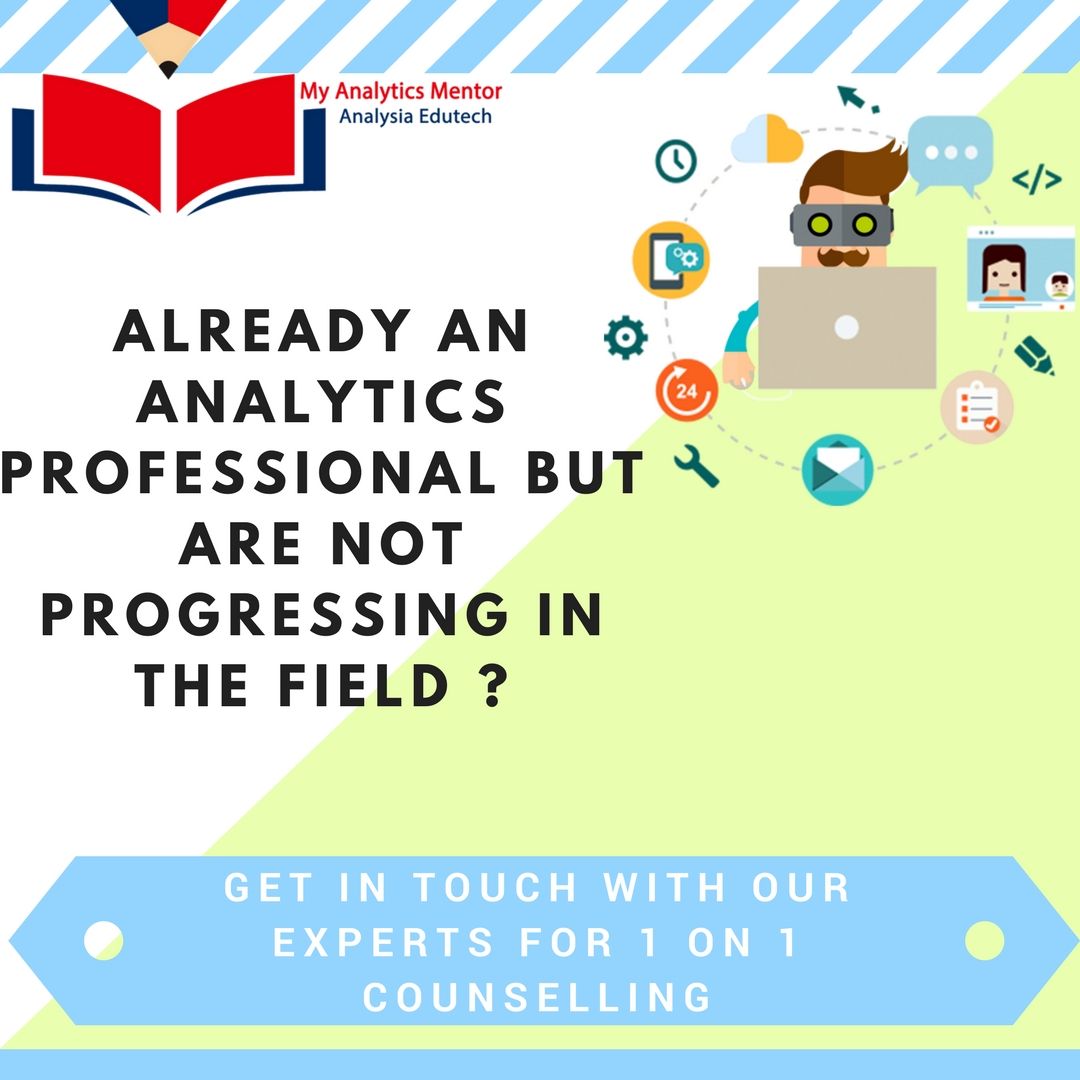 myanalyticsm's tweet image. Already an analytics professional but still fells like something is missing ? Get FREE one-o-one counselling with the analytics expert and get boom in your career.
.
.
#datascienceanalytics #DataScience #digital #Jobs #counselling #Analytics #freecounselling #myanalyticsmentor