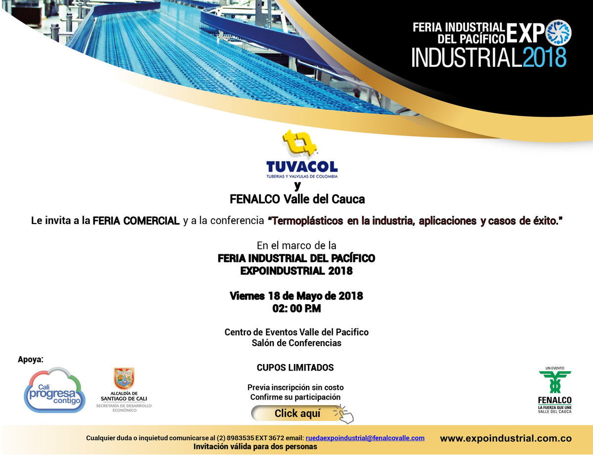 TuvacolSA's tweet photo. @TuvacolSA  los invita a visitar nuestros   Stands 1 y 7  con el fin de presentarles la gran variedad de marcas de las cuales somos Distribuidores.
#EXPOINDUSTRIAL https://t.co/0lzVLW2CF4
