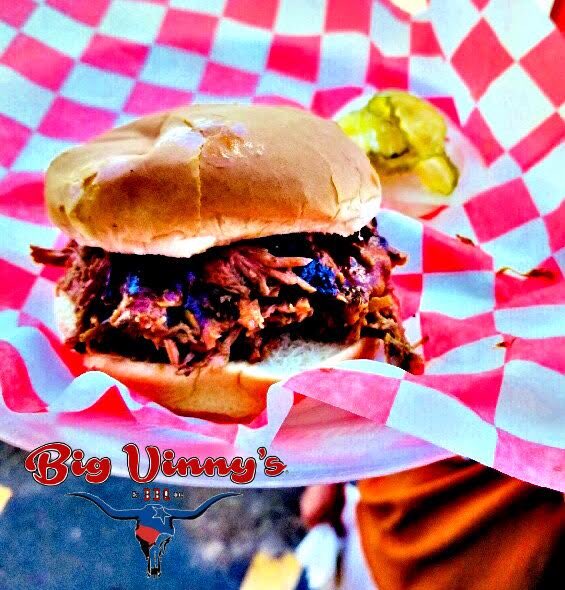 BBQBMiller's tweet photo. Pulled Pork, Brisket, or Sausage Sandwiches only $7  everyday at Big Vinny’s! #pulledpork #brisket #bbq #bigvinnysbbq #bbqbrian #sausage #soco #southcongress #southaustin #ribs #babybackribs #texas #ubereats #yeti #austin #delicious #food #hudsonsmeatmarket #keepitlocal #local https://t.co/fGBWbuTkFR