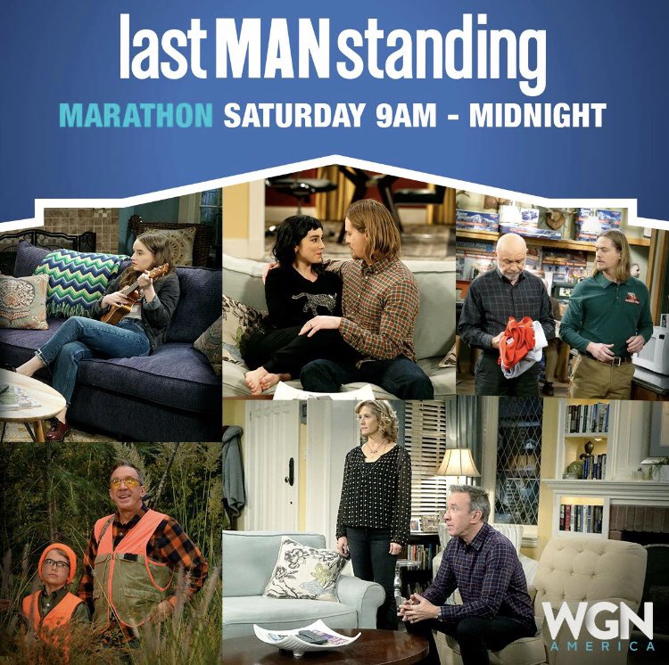 LongLiveLMS's tweet photo. #LastManStanding Fans!! Let’s continue to show our support for @LastManStanding by Tweeting during the @wgnamerica Marathon THIS SATURDAY (5/12) from 9AM-Midnight Eastern Daylight Time! Use #BringBackLastManStanding & #BringBackLMSforFallOf2018! @FOXTV be sure to watch! https://t.co/esF7zC0y80