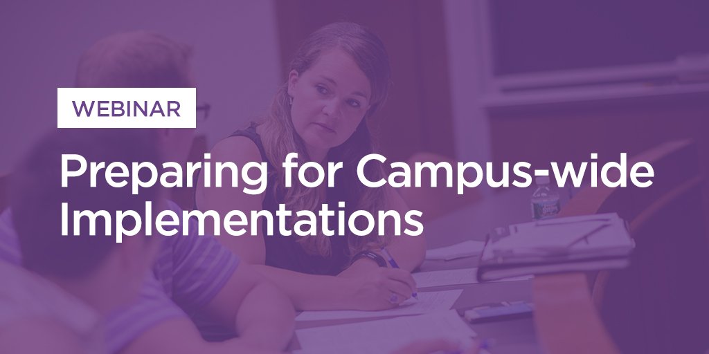 Successfully implementing campus-wide, enterprise technologies requires careful planning from day one. Join our May 22 webinar as <a href="/kelli_rainey/">Kelli Rainey</a> explores ways to ensure your campus community can best leverage these technical resources. Sign up: bit.ly/2wkv2Mv #HigherEd