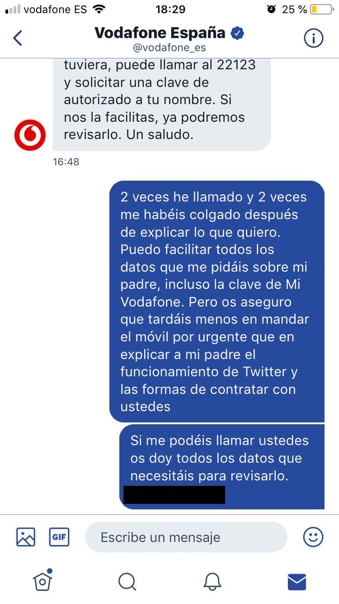 sergiogc91's tweet photo. @vodafone_es #ConsultaVodafone seguís pasando del problema. No dais ninguna solución excepto que un hombre de casi 60 años contacte con vosotros a través de redes sociales... #increible #mesientoengañado #enquehorarenovaria https://t.co/MspAthm42x