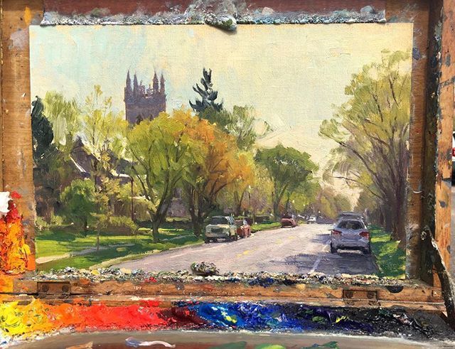joepaquetart's tweet photo. Adding some delicate touches this morning and asking Levitan for advice. Another stunning morning in St. Paul #spring #springgreen #pleinairpainting #pleinair #paintingfromlife #joepaquetstudio #leadwhite #coffee #levitan #rilke #color #instaart #freshai… https://t.co/0Nfjt9l161 https://t.co/p3zzen7sdI