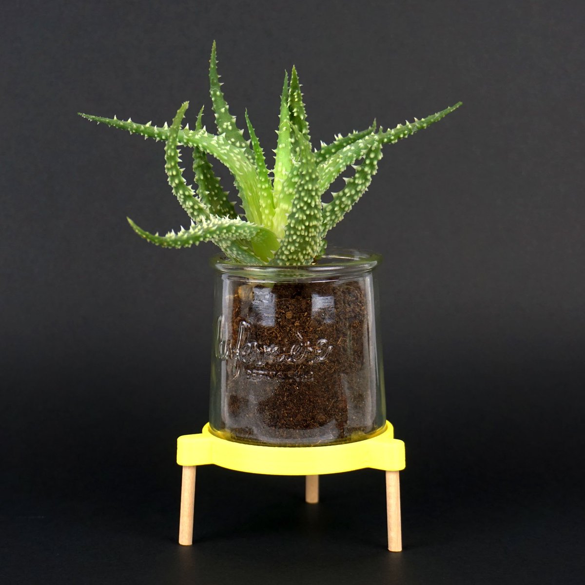 Après vous l'avoir teasé un peu en stories sur Instagram je vous présente un nouveau venu dans la série des petits objets imprimés en 3D à associer aux pots en verre des yaourts La Fermière.
Bientôt disponible sur <a href="/Cults3D/">Cults.</a>.