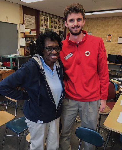 CityYearBoston's tweet photo. Ms. Wright has been teaching at @trotterschool since it opened in 1969! Her impact on students, fellow staff and faculty, &amp; community members is something truly remarkable. Thank you for your service and dedication, Ms. Wright! #TeacherAppreciationWeek #cyblovesbps #thankateacher https://t.co/HzxJSA6Yh2