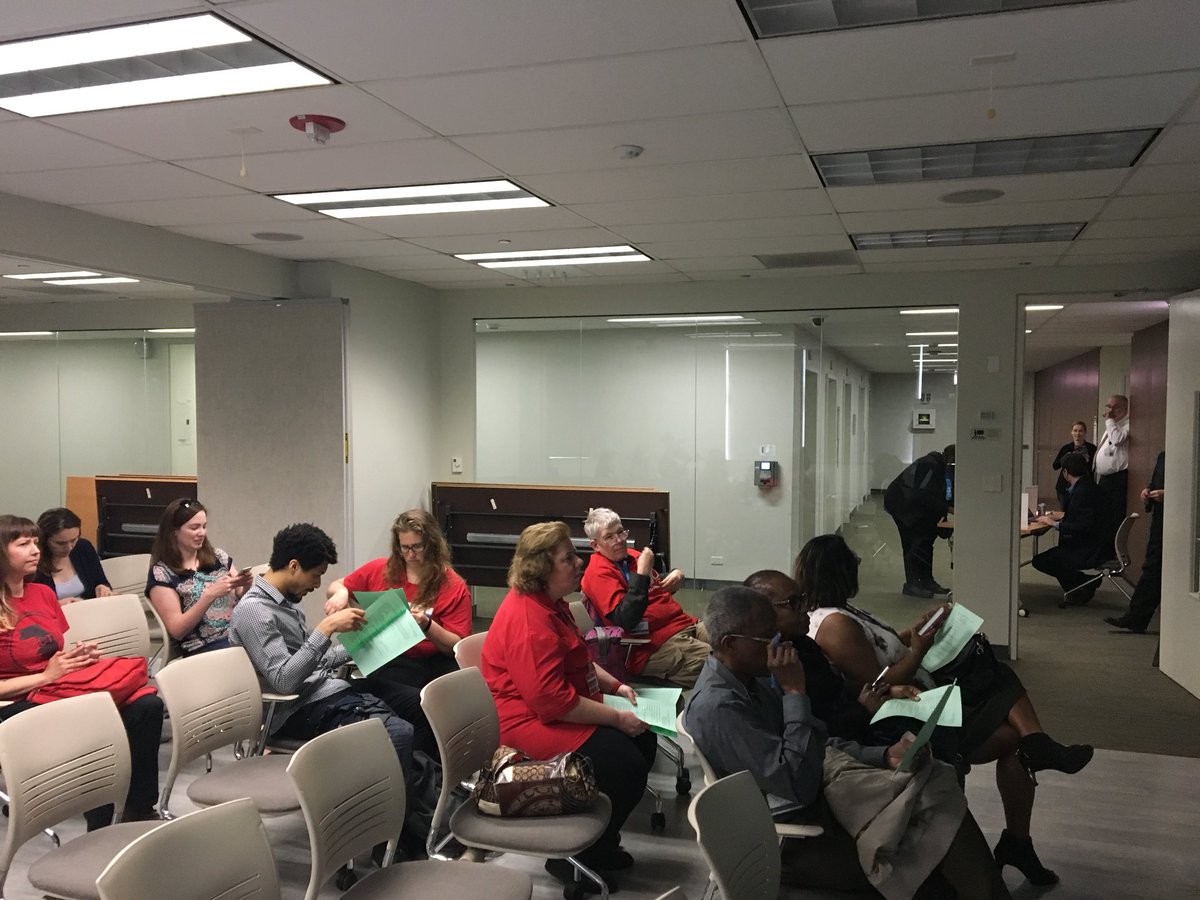 CCCTU_Local1600's tweet photo. Round 2: #boardaction. They stuck us in the overflow room. https://t.co/4tzGRRDzRK