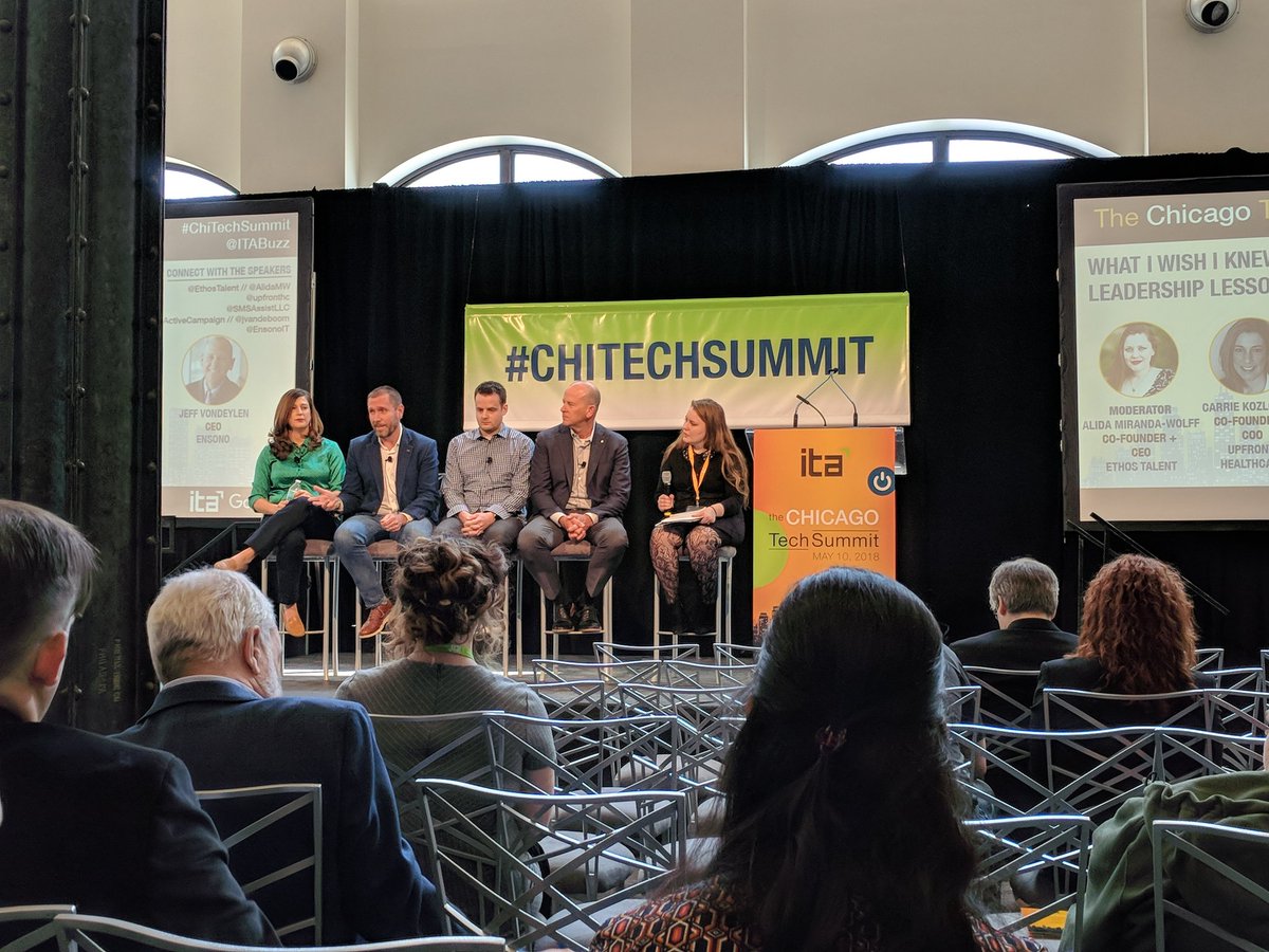 SteadfastKarl's tweet photo. I'm really enjoying the @ITAbuzz #chitechsummit especially this panel with leadership leasons. Always great to learn from the experience of others. https://t.co/MBXfs0Ttvi