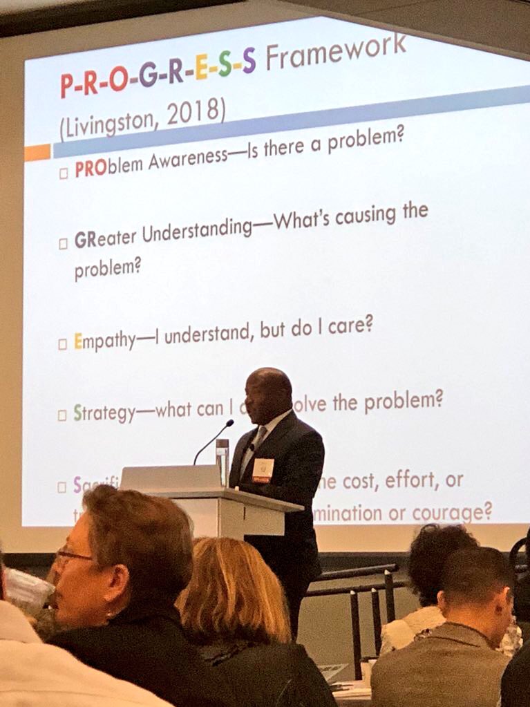 CarmenTAlvarez's tweet photo. Dr. Livingston is blowing our minds with his research! #LALinclusion18 @PartnersNews https://t.co/MRPuzQ5SRP