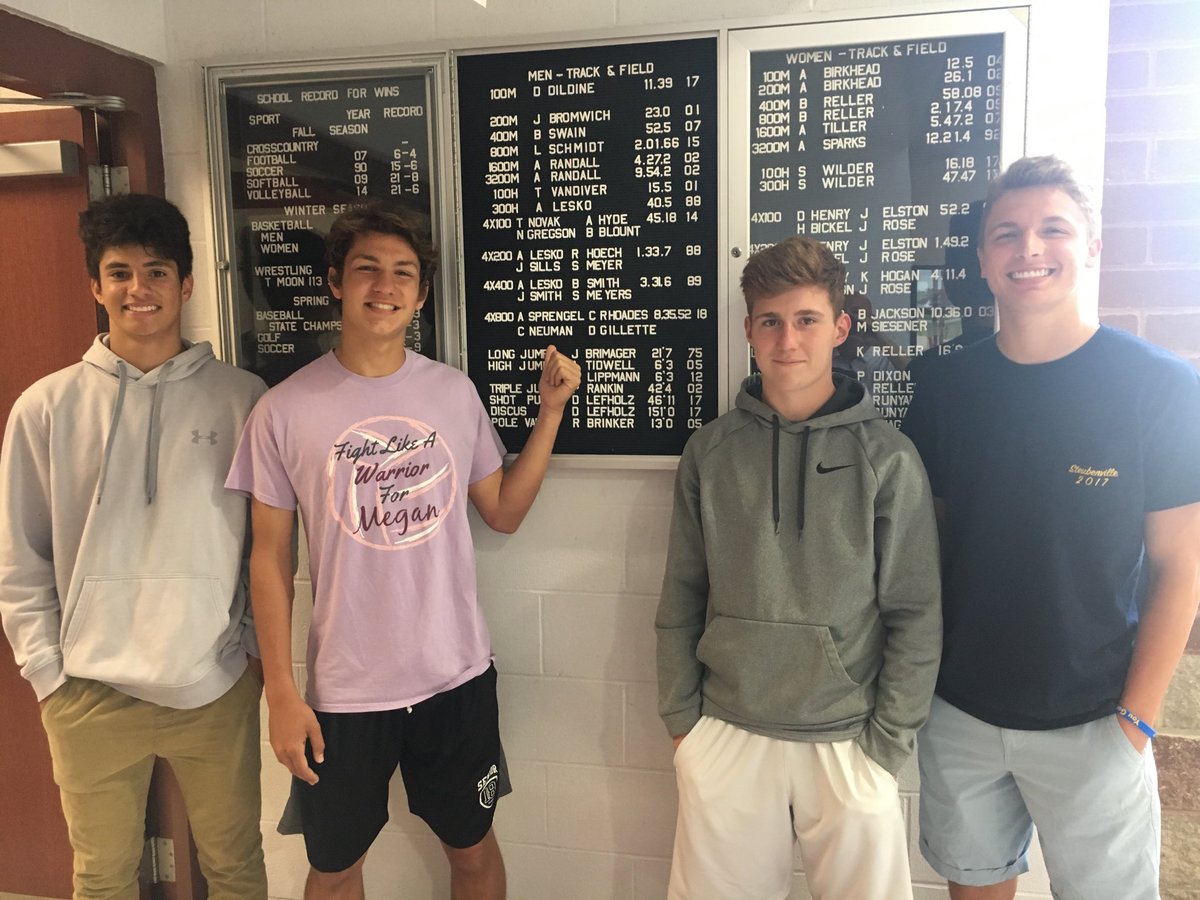goWINFIELD's tweet photo. Congrats to Chasen, Andrew, Damon, and Charlie on breaking the 31 year old school record in the 4 X 800 with a time of 8:35.52 at the GAC North Championships! #Thats💨 https://t.co/a3DruEDetg