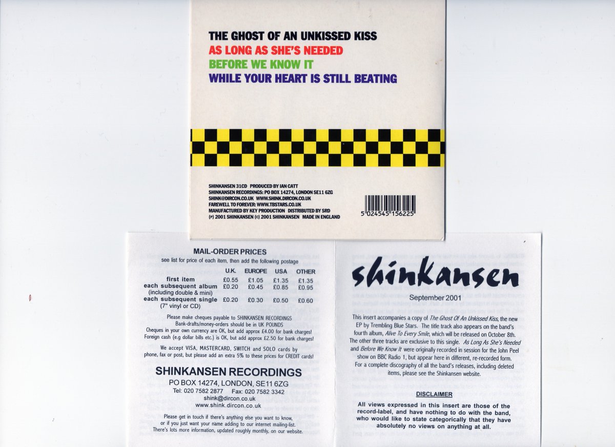 robertino1009's tweet photo. #EPAnyFormat
#TremblingBlueStars The Ghost Of An Unkissed Kiss EP 2001
SHINKANSEN 31CD
Our Gutter Hearts:
IanCatt @Darrellmitch73
BobbyWratten @SimonFarrier1
HarveyWilliams @Thirty3forty5 https://t.co/eI4tgIT2kR