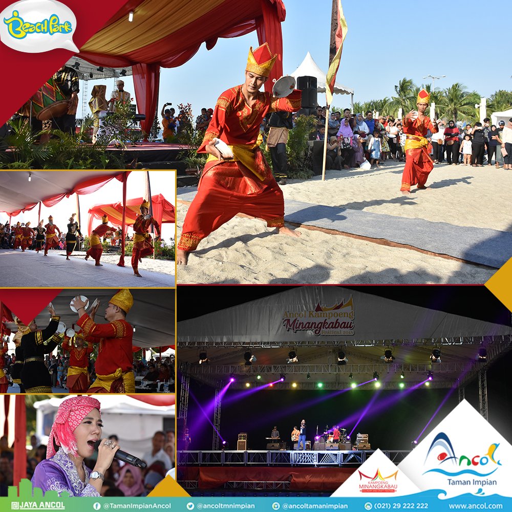 ancoltmnimpian's tweet photo. Hari Pertama AncolKampoeng Minangkabau Festival 2018 Festival ini digelar tanggal 10mei-13Mei2018 di Pantai Lagoon.Ancol.Jakarta #ancoltamanimpian #pesonaindonesia #festivalbudaya #festivalkampoengminang2018 #minanglifestyle #ancolkampoengminagkabaufestival #randai #taripiriang https://t.co/RPLY3kL14Z