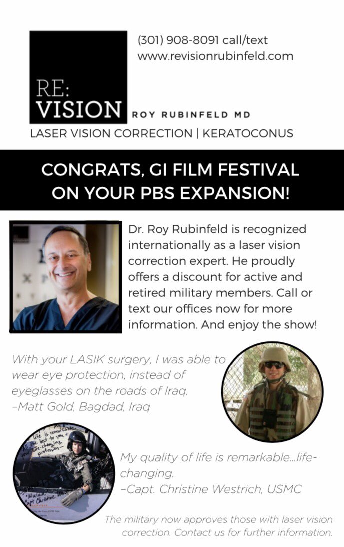 A big congrats to <a href="/gifilm/">GI Film Festival</a> on their upcoming events later this month! We salute you and our military members! Military discounts available.