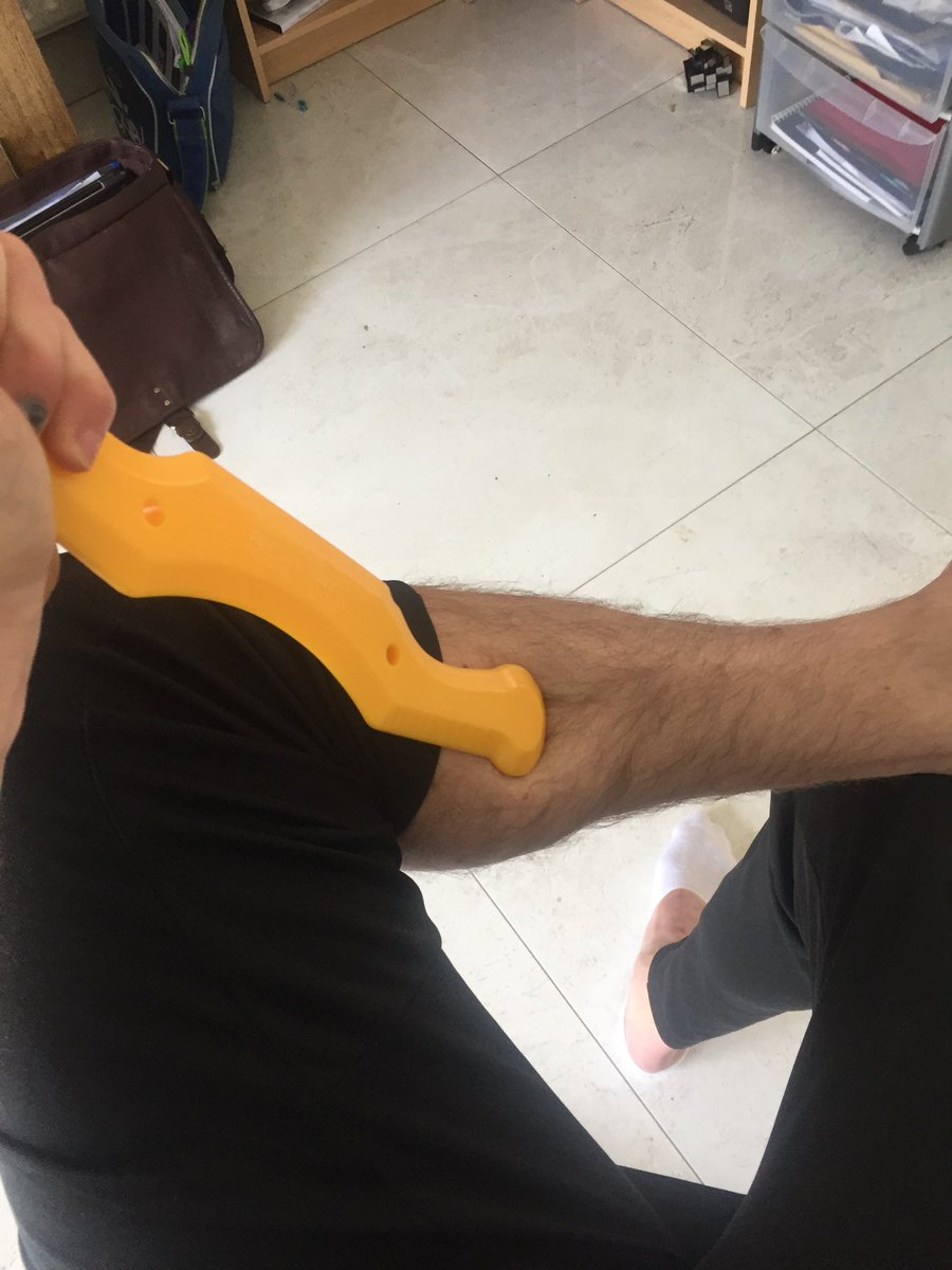 Nice little tool for releasing tightness or tension in those areas a foam roller doesn’t get to ... #musclerecoverytool. MRT
