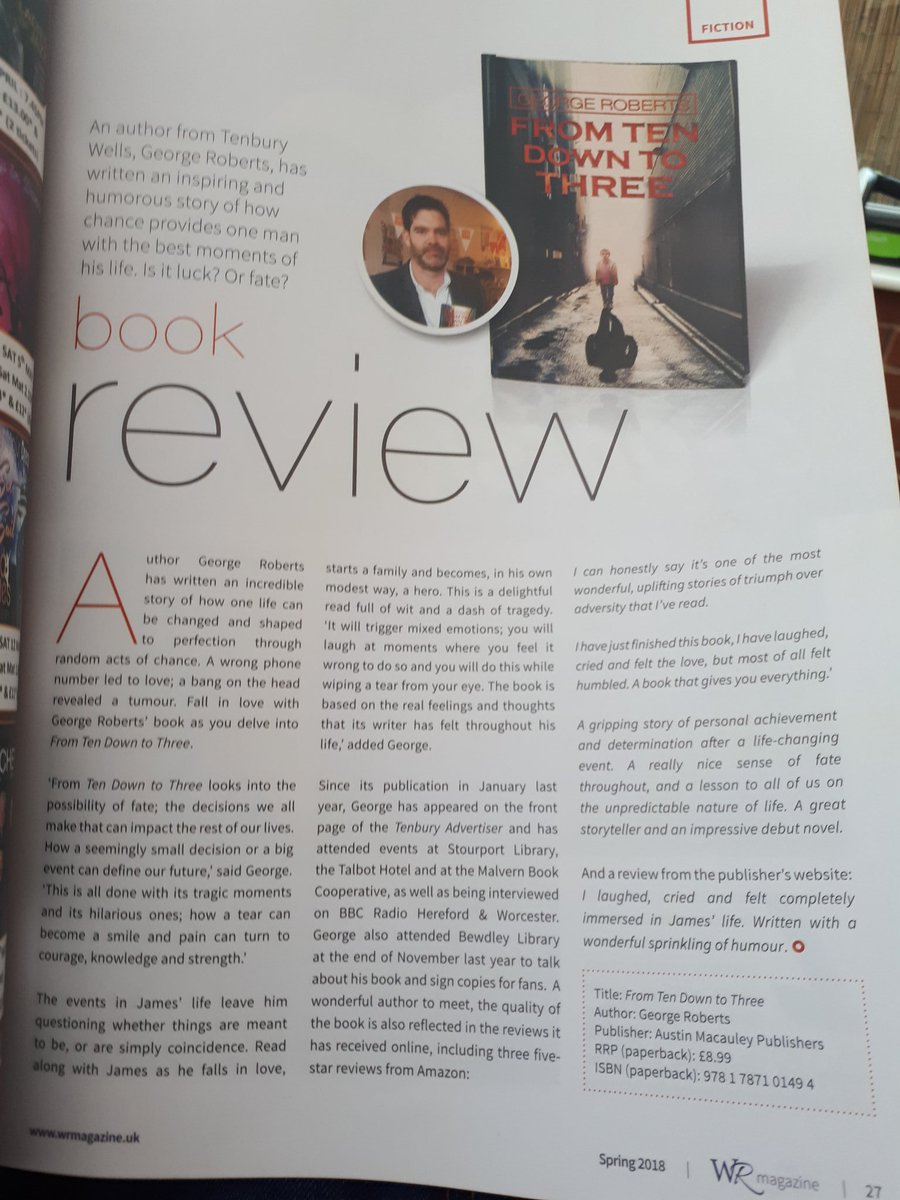 FTDTTGRoberts's tweet photo. Check out the latest book review for  #FromTenDownToThree, amazing feeling. #ASMSG #IARTG #YA #Malvern #surrey https://t.co/sHSSuicSbK